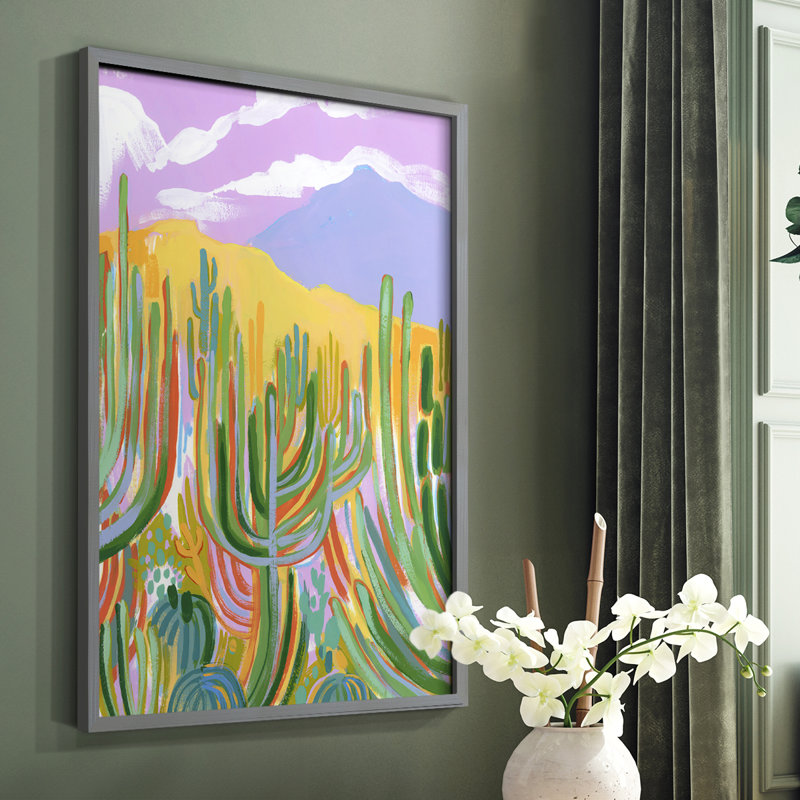Lavender Desert I, reproduction encadrée - bois massif, Gris, H 10 po x l 8 po