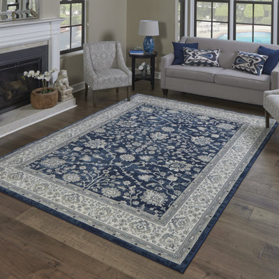 Tapis bleu / gris Giscard Croft