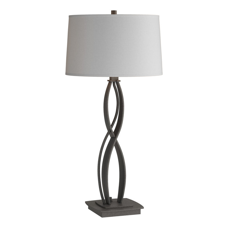 Almost Infinity Table Lamp, Natural Anna, Natural Iron