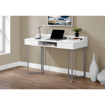 Bureau d'ordinateur Boatright, bureau personnel, ordinateur portable, tiroirs de rangement, L 48 po, bureau, métal, stratifié
