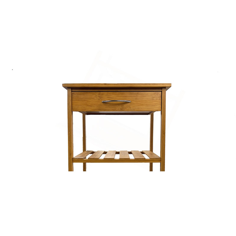 Modern Contemporary Trolley With Three Open Shelves And Storage Drawer