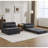 Compression Mahjong Sofa,Convertible Floor Sofa Bed,DIY Boneless Modular Sectional Sofa,No Assembly Required,Circle Fleece Fabric,Oversized 2 Seater With 2 Pillows,Dark-Grey-873642197