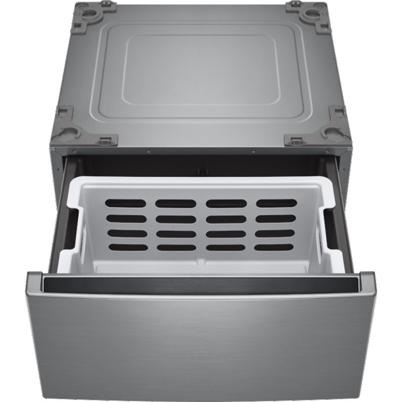 Tiroir de rangement à piédestal pour laveuse et sécheuse à chargement frontal avec panier LG, Graphite Steel