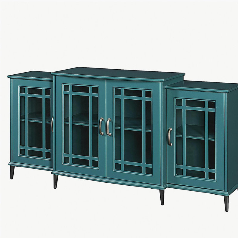 Meuble télé 62 po, buffet Buffet, bleu sarcelle