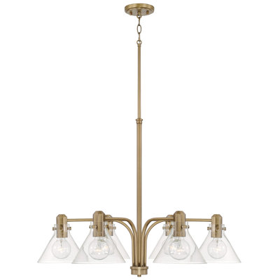 6 - Light Dimmable Modern Linear Chandelier