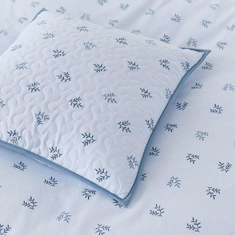 Thalia Floral Blue Square Boudoir / Breakfast Cushion