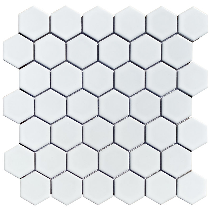 Carreau de mosaïque murale en porcelaine, Blanc