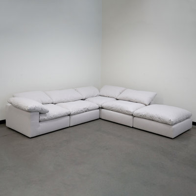 Upholstered L-Shaped Sectional Symmetrical