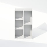 Ebern Designs Reed Reversible Open Shelf Multipurpose Bookcase, Storage Organizer, White