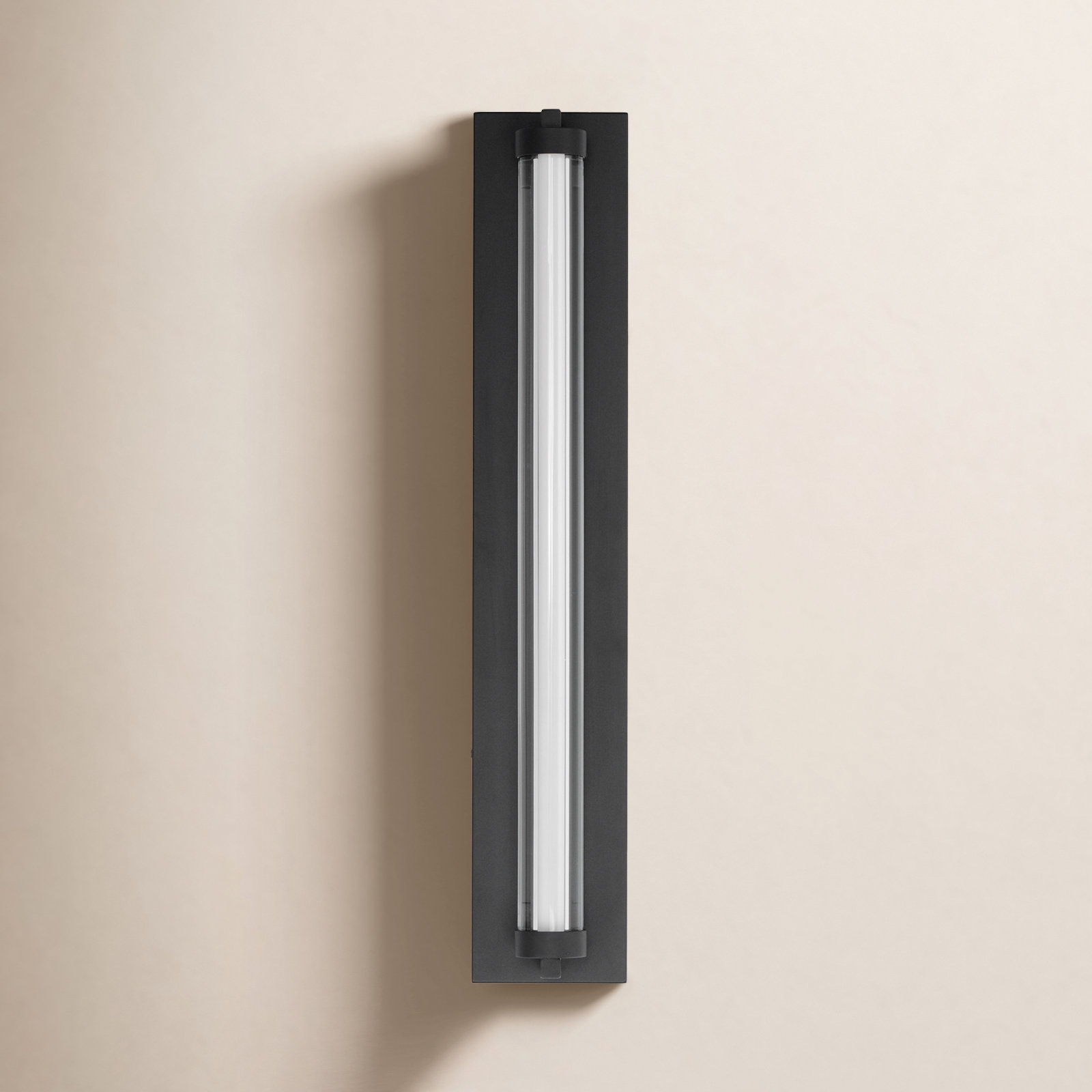 Machaela Single Light Cylinder Outdoor LED Wall Light, 4.75" H x 26.5" W x 4.25" D