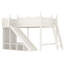 Lit mezzanine en bois massif avec tablettes de rangement et glissière amovible-2140029226