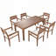 Table et chaises de salle à manger en bois d'acacia-1655300516