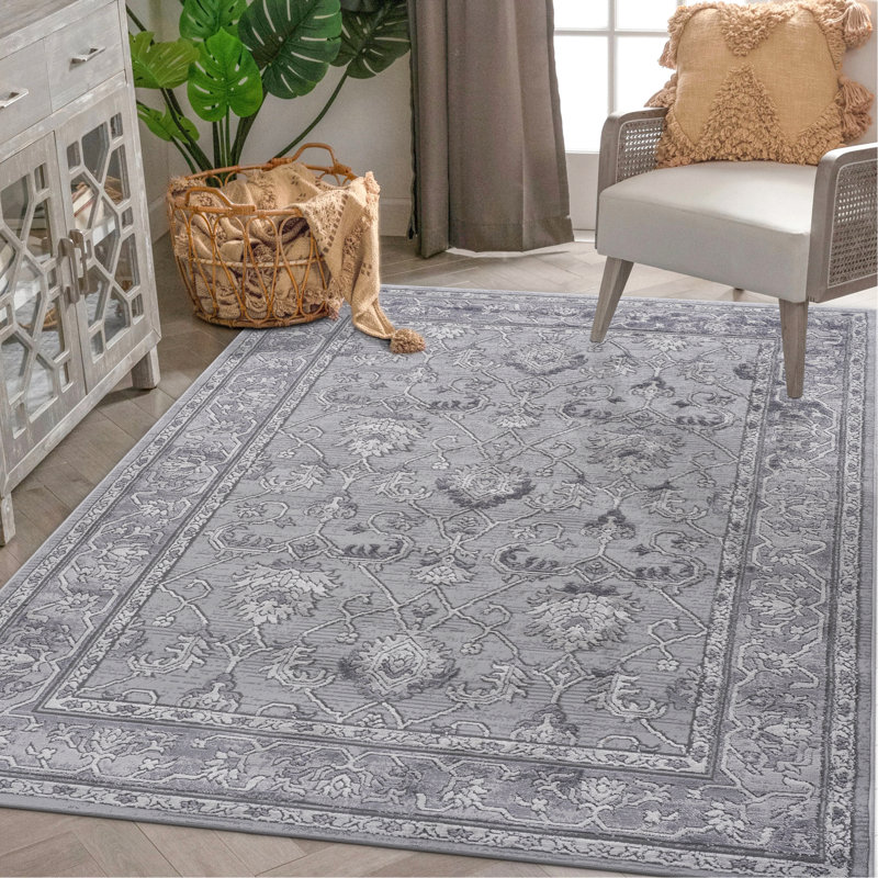 5X7 Grey Area Rug - Stylish, Stain , Non-Shedding For Bedroom, Living, Dining, Office Ideal Living Room, Dining Home