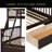 Twin Over Full Bunk Bed With Drawers, Convertible Beds-917238290