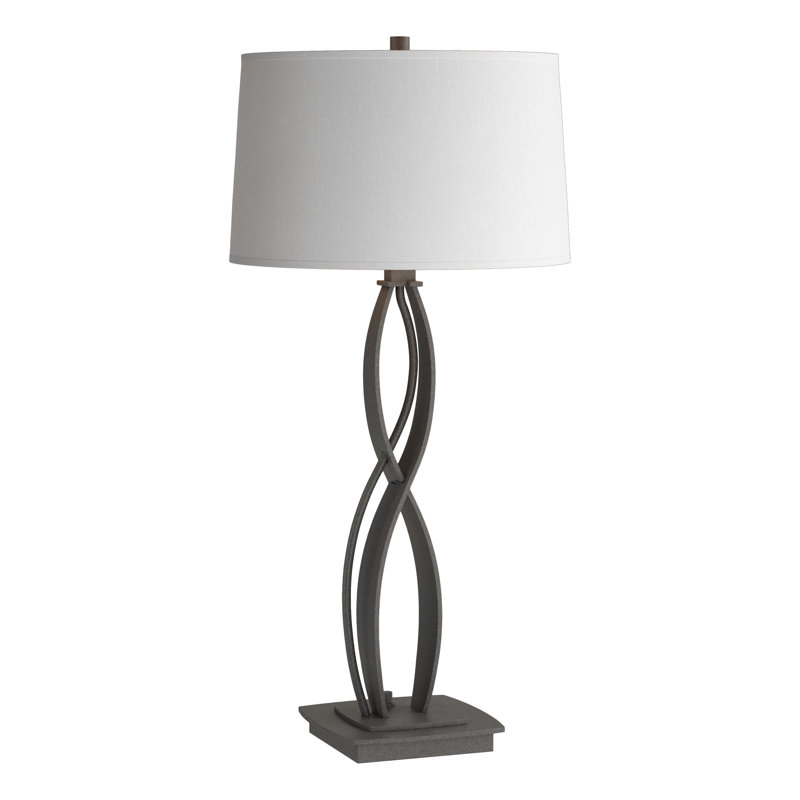 Almost Infinity Table Lamp, Natural Anna, Natural Iron