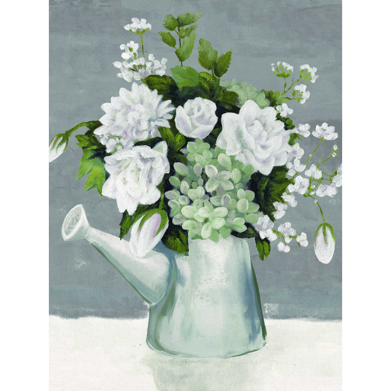 «Watering Can Flowers», reproduction sur toile tendue, H 48 po x l 36 po