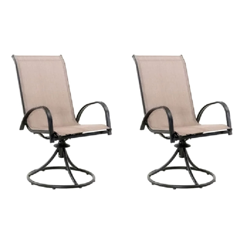 Four Seasons Courtyard Sunny Isles Outdoor Swivel Rocker Chairs, 2 Pack, Brown