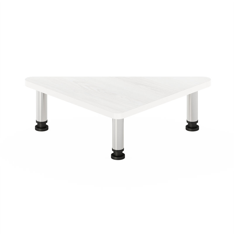 Support pour écran Mazelina, Chêne blanc / acier inoxydable