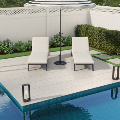Westvale Shell 18 in. x 36 in. x 0.79 in. Matte Porcelain Stone Look Paver (4.5 sq. ft./unit, 2 Pieces)