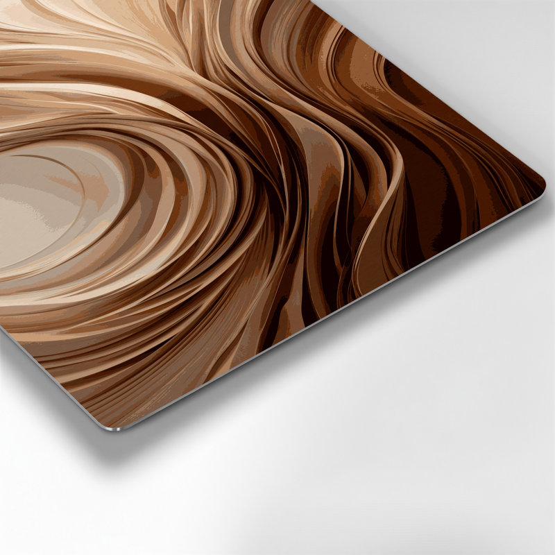 Gradient abstrait 51, art mural en métal beige, H 24 po x l 36 po