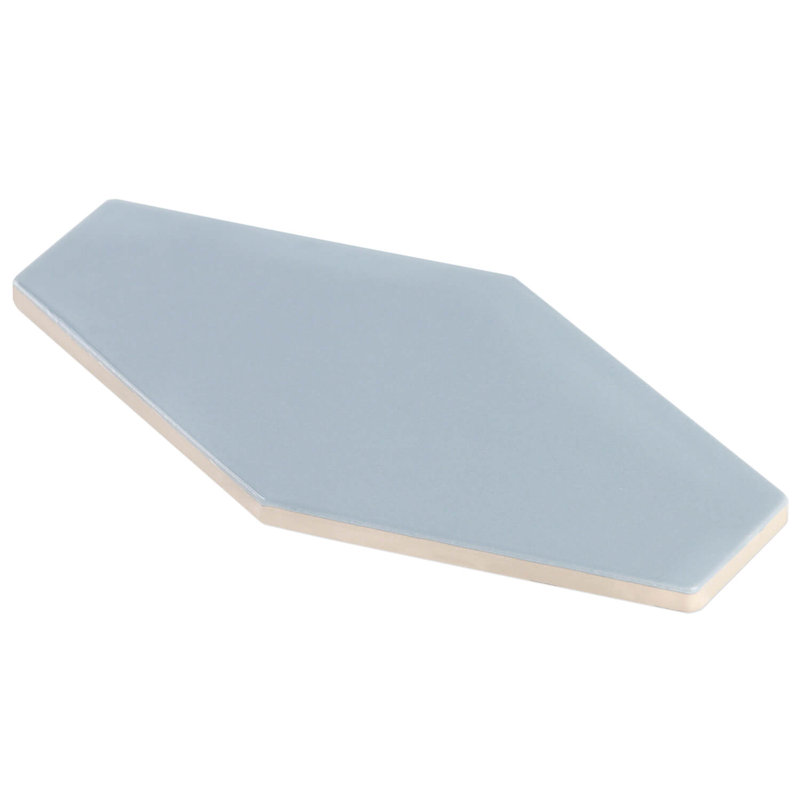 Carrelage mural en céramique hexagonale 4 "x 8" Bond Tile Midland (5,38 pieds carrés / boîte), Bleu