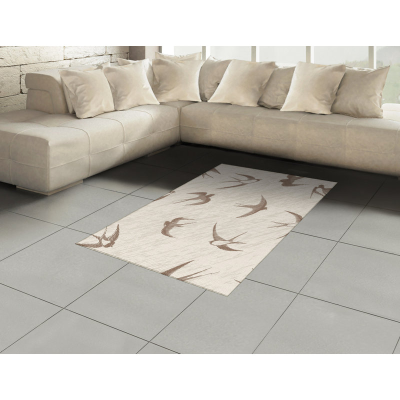 Tapis décoratif abstrait à haute densité en fibres longues, Rectangle— 4 pi x 5 pi 8 po