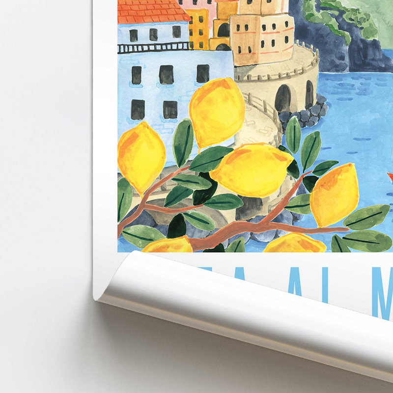 Reproduction d'art «Lemon Coast Serenity», H 24 po x l 18 po, Impression sans cadre