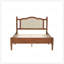 Lit plateforme en bois avec tête de lit en rotin naturel, style rétro et support en lattes de bois robuste-1345086273-1345086275