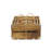 Farmstead Set of 3 Rustic Wood Storage Crates with Metal Corners - Dark Brown Finish-1033024053