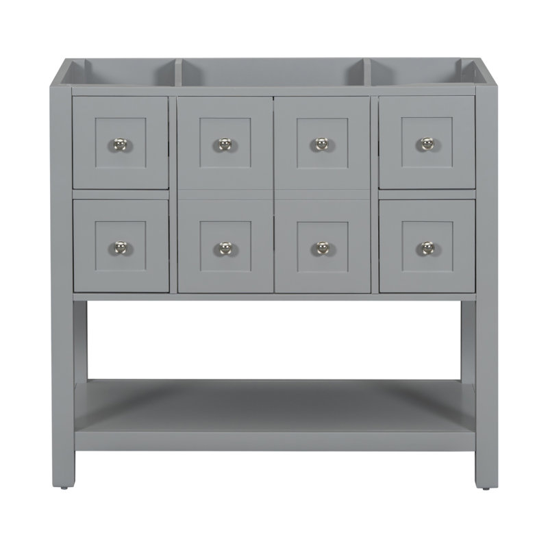 35.6'' Single Bathroom Vanity Base Only, Gray