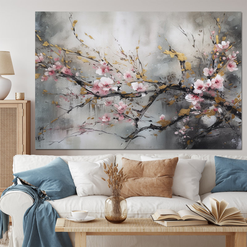 Orchidée rose, forêt, art mural floral