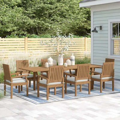 Marina 9 Piece Outdoor Patio Teak Dining Set by Modway
