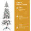 Arbre de Noël 9 pi en PE / PVC avec 52 pommes de pin naturelles - 2138 pointes, conception à économie d'espace, branches articulées, support en métal stable, aspect enneigé réaliste-692486575