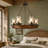 Temescal 6-Light Wood Dimmable Wagon Wheel Chandelier-2105555500