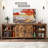70" Farmhouse Sliding Barn Door TV Stand for TVs Up to 80" TVs, Entertainment Center Console Table with Adjustable Shevles-874423863-874423861