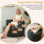 One Seater Compressed Round Curved Sofa Chair-137515522
