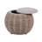 Natural Woven Ottoman With Storage, Brown