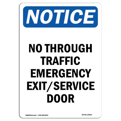 No Through Traffic Notice Sign