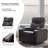 Power Motion Recliner with USB Charging Ports, Hidden Arm Storage, Two Cup Holders, and 360° Swivel Tray Table, Functional Design, Brown-780427331