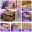 2-Drawer Nightstand with Adjustable RGB Light and Human Body Detection,Fashionable Mirror Visual Design Bedside Table with Charging Station-645997690