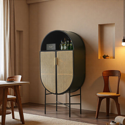 Wabi Sabi Wind Vine Weaving Dining Cabinet