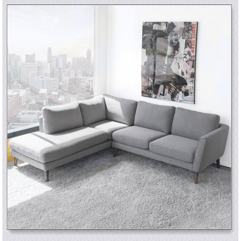 Canapé modulaire en tissu gris Benson