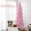 1168 Branch Tip Pink Christmas Tree, 8' Tall, Slim Structure, Stable Base, Effortless Assembly Figure, Quick