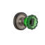 Emerald Crystal Interior Mortise Door Knob with Classic Rosette-855199823-855199822