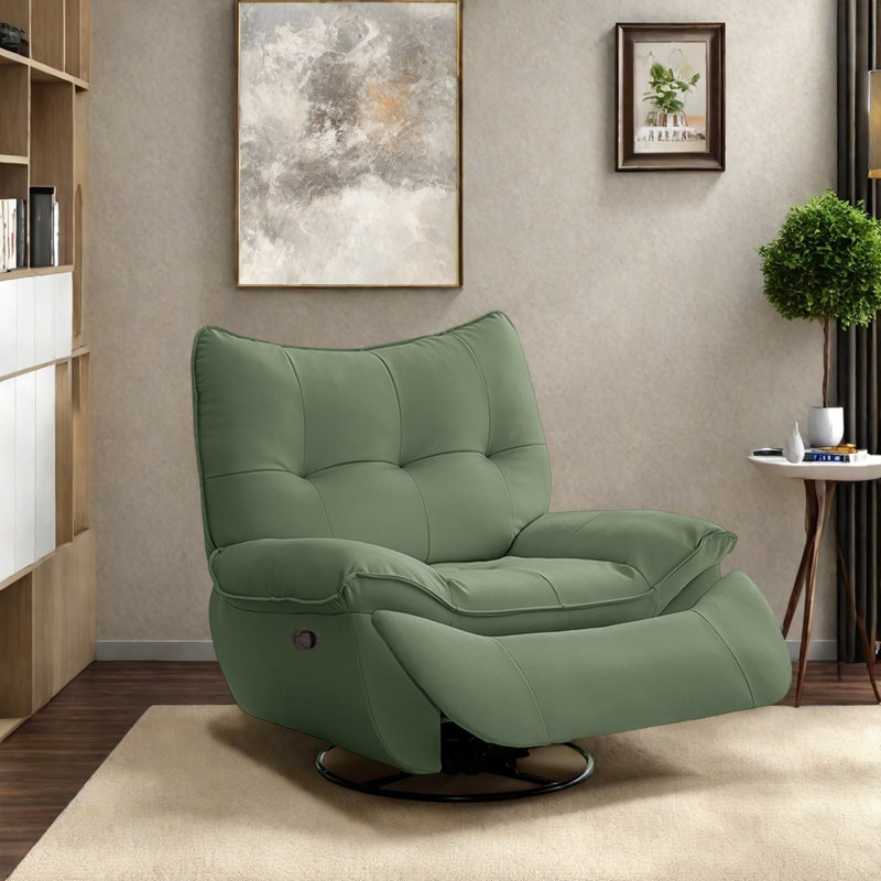 Faites tourner et inclinez doucement le fauteuil inclinable, Vert