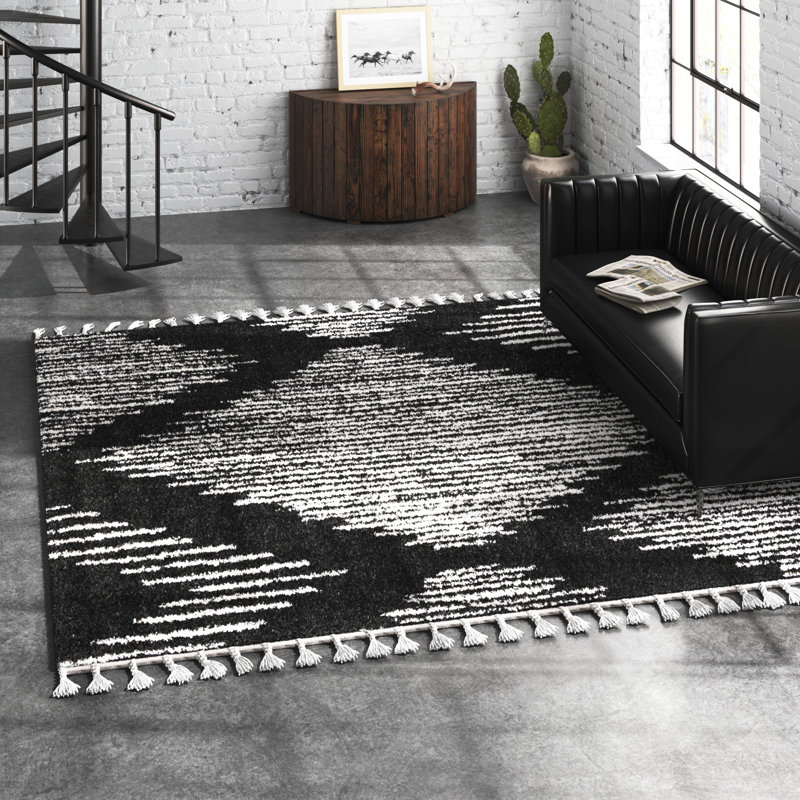 Rodney Abstract Indoor Rug, Rectangle 4' x 6'
