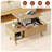 37" Lift Top Coffee Table, Fluted Modern Rectangle Center Table With Storage, Wood Living Room Center Table With Open Storage Cubby, For Home Office, Small Space-1829713303