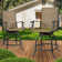 Housel 2 Set Outdoor Patio Swivel Bar Stools/Chairs for Bistro