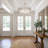 6 - Light Modern Shaded Drum Chandelier With Texture Glass-790342929