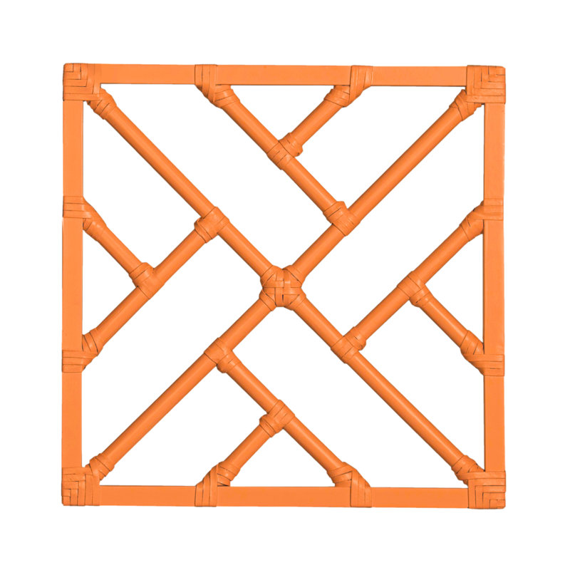 Chippendale Writing Desk, Citrus Orange